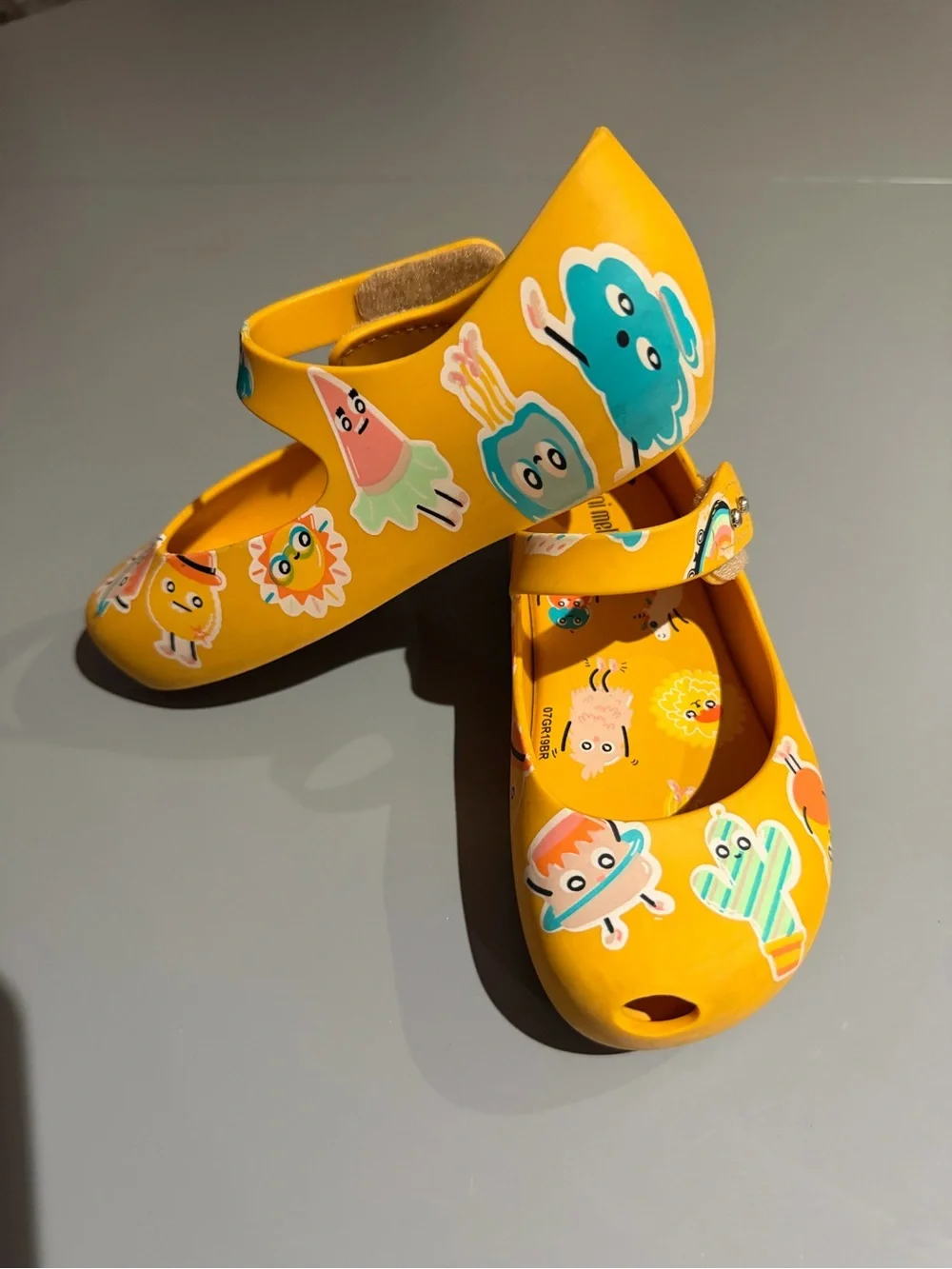 Mini Melissa Yellow Kids' Character Mary Jane Sandals